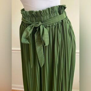 Maxi Skirt Nordstrom Forgotten Grace , Paper Bag Waist  Pleated NEW